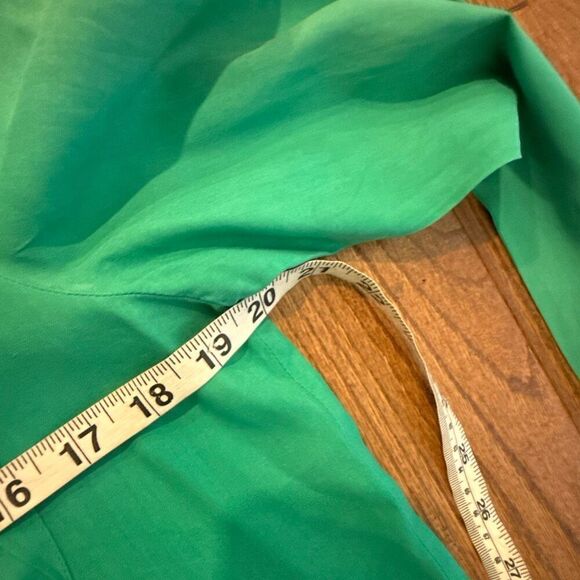 J.Jill 100% silk green button down shirt size small - Picture 7 of 8